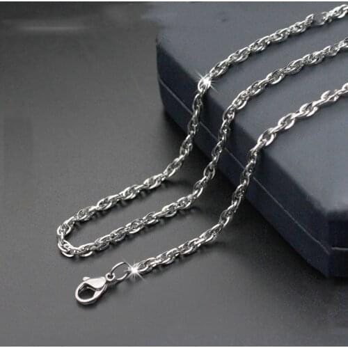 Fashion new titanium steel necklace cross double buckle stainless steel necklace unisex chain trend jewelry hot sale