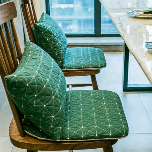 Retro fashion dining chair cushion thick cotton chair cushion removable and washable household cushion four seasons universal