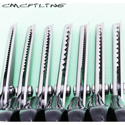 CMCYILING Tailor Scissors /Round & TriangleTooth/Sewing Scissor with Zigzag Shape for DIY Sewing/Shears for Fabric or Leather