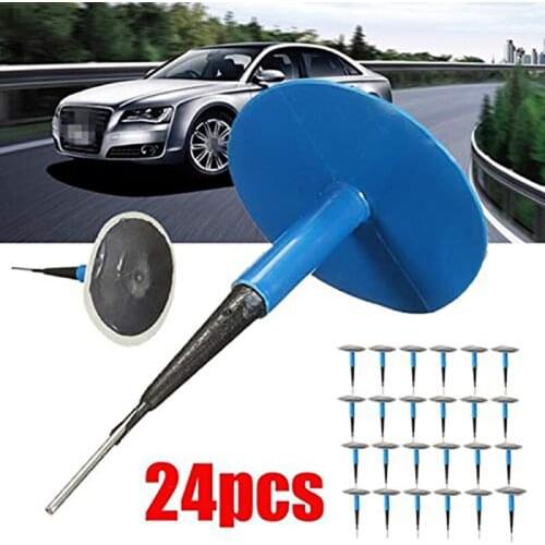 Mushroom Nail Repair wheel +24 nails Motorcycle car General tire repair tire compaction wheel repair tool