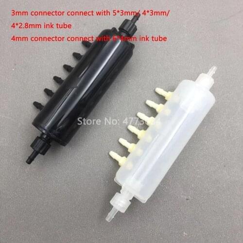 2PCS Ink Circulation Splitter Ink Circulation Buffer Bottle 6 holes for Epson XP600 4720 5113 printhead print head printer