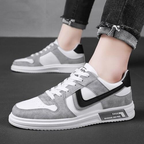 Sports Shoes Mens Leather Flats Male Sneakers Designer Man Running Shoes Tide Board Shoes Mixed Colors