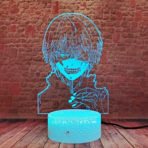 Luminous 3D Illusion Nightlight LED Colorful Changing Lamp Japan Manga Model Tokyo Ghoul Anime action & toy figures