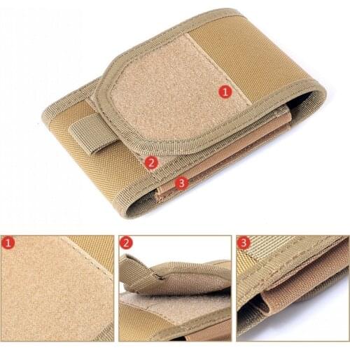 5.5 Inch Tactical Phone Pouch Nylon Mobile Phone Bag Waterproof Running Hunting Military Belt Waist Pack Cell Phone Case Holder