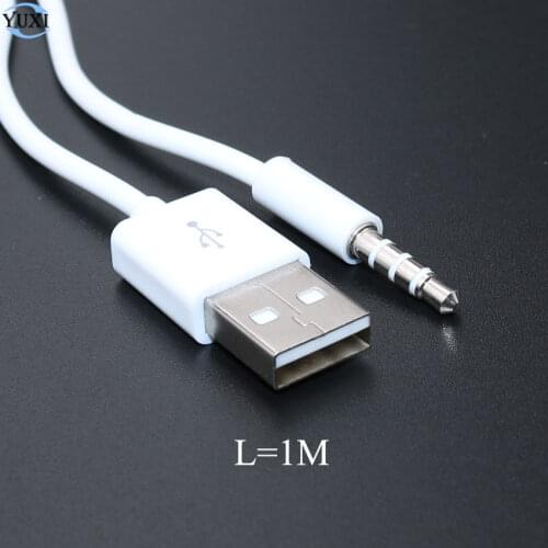 YuXi USB Data/Charging Adapter Cable 3.5mm AUX Audio Plug Jack to USB 2.0 Male Charge Cord Adapter Cable