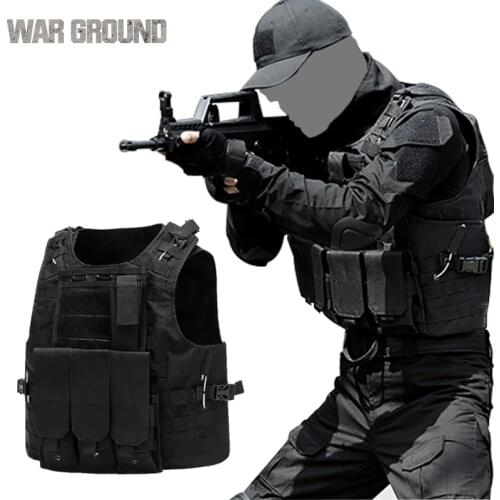 WARGROUND Military Airsoft Tactical Vest Molle Combat Assault Plate Carrier Tactical Vest CS Outdoor Clothing hunter
