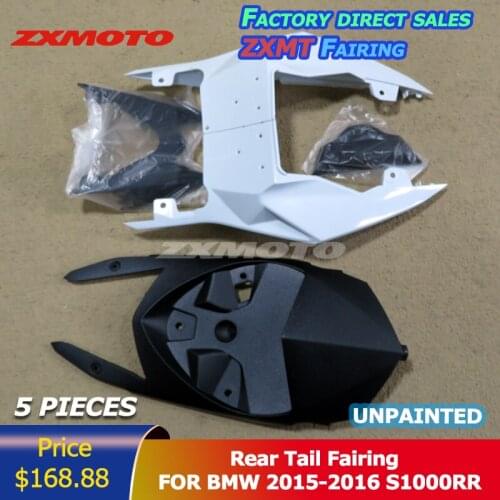 ZXMT Motorcycle Accessories Rear Tail Fairing Fender Seat Plastic Unpainted For BMW S1000RR 2015 -2017 S1000R 2016
