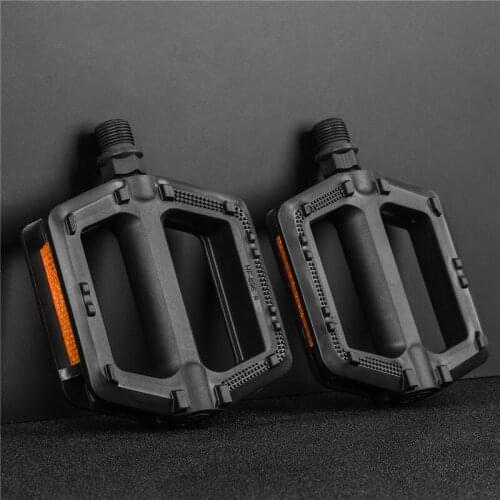 1 Pair High Quality Portable MTB Bike Bicycle Pedals Plastic Foot Plat Road Bike Double DU Pedals Cycling Mountain Bike Parts