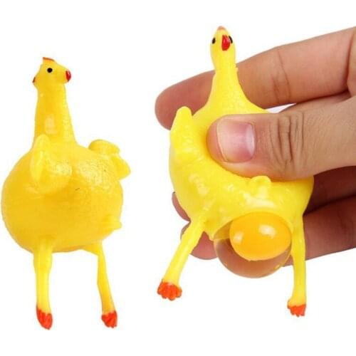 1PC Hens Laying Egg Toy Keychain DIY Wedding Birthday Party Holiday Small Gift Favor Halloween Vent Jokes Gags Pranks Trick Gift