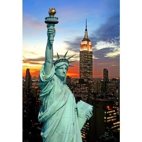 VinylBDS Photographic Background Cotton American Statue Of Liberty Retro Photography Background Dlr-9