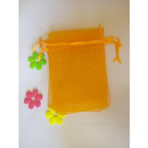 20*30cm 1000pcs Organza Bag Orange Drawstring bag jewelry packaging bag for tea/gift/food small transparent pouch Yarn bag