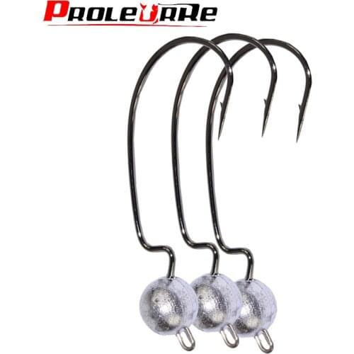 5pcs/Lot Exposed Lead Jig Head 3.5g 5g 7g 10g Crank Lead Head Hook Jig Baits Fishing Hooks Jigging Fishing Accessories