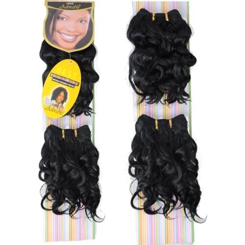 8" Curly Bundles Weave Hair Weft 2Bundles/Pack 100G/Pack Bohemian Dora Synthetic Hair Extension (Mix Black)Free Shipping