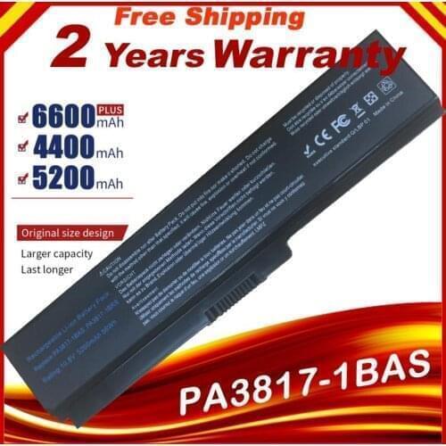 HSW Laptop Battery For Toshiba Satellite A655 A660 A665 C600 C640 C645 C650 C655 C660 C665 C670 PA3817U-1BAS PA381 Fast shipping