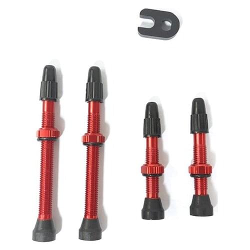 Tubeless Presta valve for MTB Mountain bike Road bike Aluminum Alloy Presta valve 36mm 60mm Red AL valve