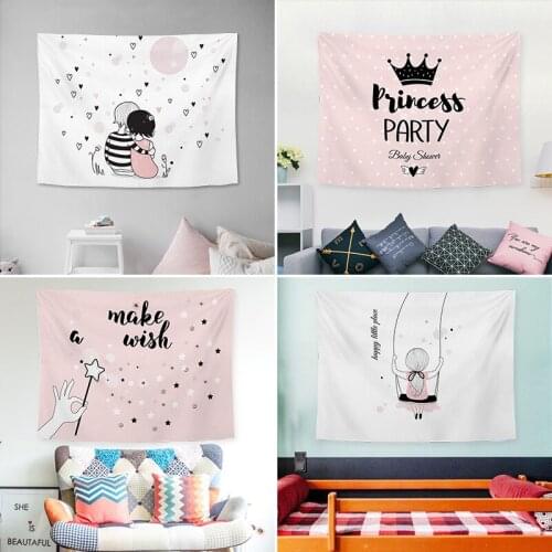 Macrame tapestry cute room decor college dorm decoration kawaii fairy tapestry hanging pink tapestrys