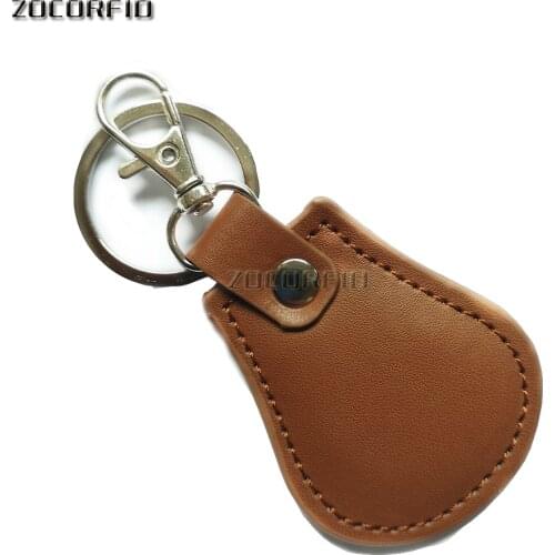 TK4100 Chip (High- Grade Leather )125KHZ RFID Proximity ID Token Keyfob Keychains for Access Control