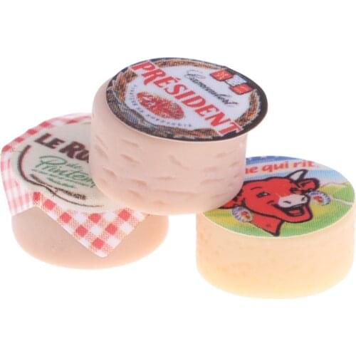 3Pcs 1/12 scale Dolls House Miniature Kitchen Living Room Decoration Food Mini Cheese