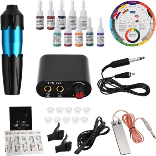Powerful Machine Rotary Pen Motor Ink Caps Permanent Makeup Set
