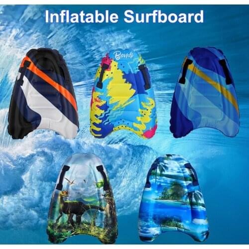 Outdoor Inflatable Surfboard Portable Seesaw Adult Children Traveling Entertainment Tool Safe Light Kick Board Sea Surf Skis