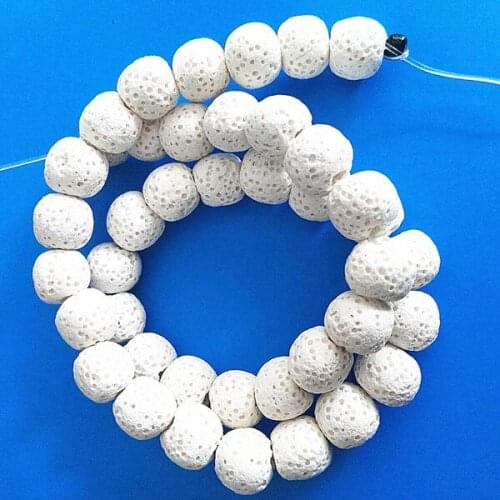 New white lava stone round ball beads top fashion jewelry accessories and findings size 6mm 8mm 10mm 12mm