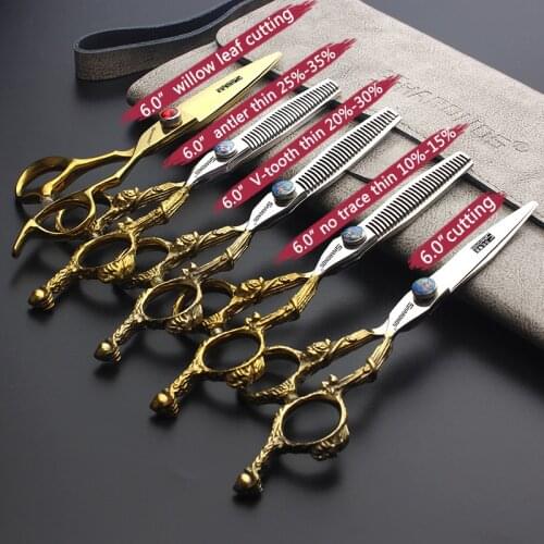 Sharonds haircuts hairdressing scissors japan 440c special hairdressing scissors set fine cut sharp barber accessories barber