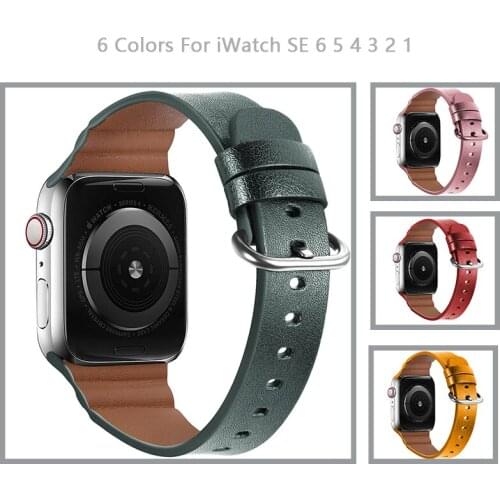 Leather Strap for apple watch Series 6/5/4/3 SE sport loop Band correa iwatch 38mm 40mm Bracelet apple watch 44/42mm Belt Straps
