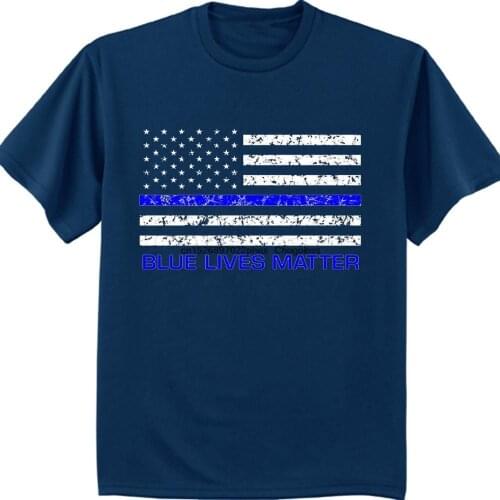 Blue Lives Matter shirt blue line flag decal police officer gift