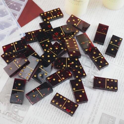 Handmade Domino Silicone Mold For Professional Setting Board Decoration Dominoes Making Craft Cabochons F6M1