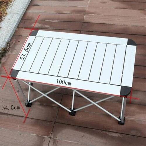 100*53*54CM Aluminum Alloy Folding Table Portable Outdoor Camping Table Barbecue Table Picnic Desk Advertising Desk