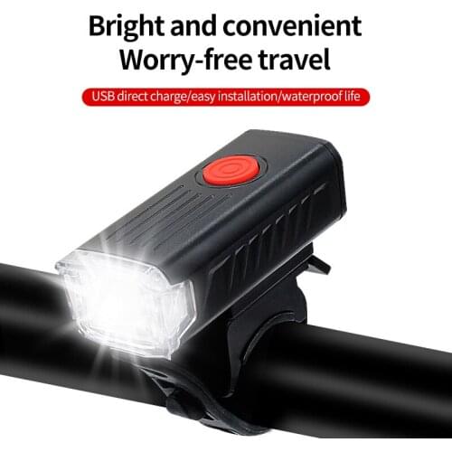 USB Rechargeable Bicycle Light 400 Lumens 3 Mode Bicycle Front Light Riding Safety Warning Light Flashlight Bicycle Accessories