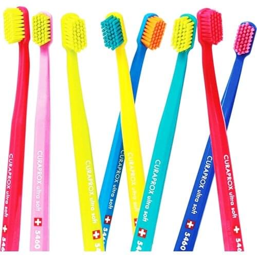 Curaprox Ultra Soft Toothbrush Childrens & Adults with Small Mouths Brush Better Cleaning Feeling Super Colours %100 Original