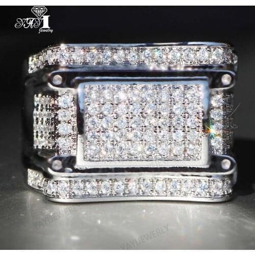 YaYI Jewelry Princess Cut 8.6 CT White Zircon Silver Color Engagement Rings wedding Heart Rings Girls Party ring Gifts 889