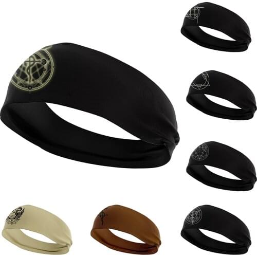 1 Pcs Lovely Anime Fullmetal Alchemist Cosplay Headbands Men Women Casual Sports Absorbing Elastic Hair Band Gift Figure Toys