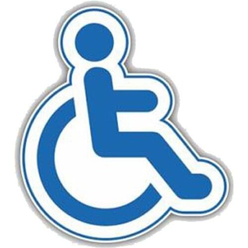 12cm*11cm Disabled Mobility Badge Car Sticker Waterproof Decal Laptop Suitcase Truck Motorcycle Auto Accessories