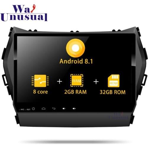2 din Octa Core 9 Inch Android 8.1 Car GPS Navigation Media Player For Hyundai Santafe 2013 Stereo Car Radio With BT WIFI NO DVD