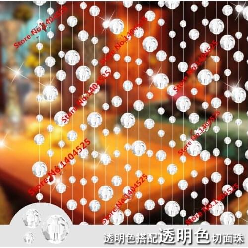 33feet glass crystal beads curtain window door curtain passage wedding backdrop crystal beads garland