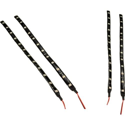4x 5050 SMD 12 LED IP65 Waterproof Flexible Strip Light 12V 3W for Car Home 30cm White & Red