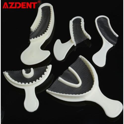 5 pcs/pack Dental Impression Trays Central Supply Teeth Holder Durable For Plastic Metal Materials
