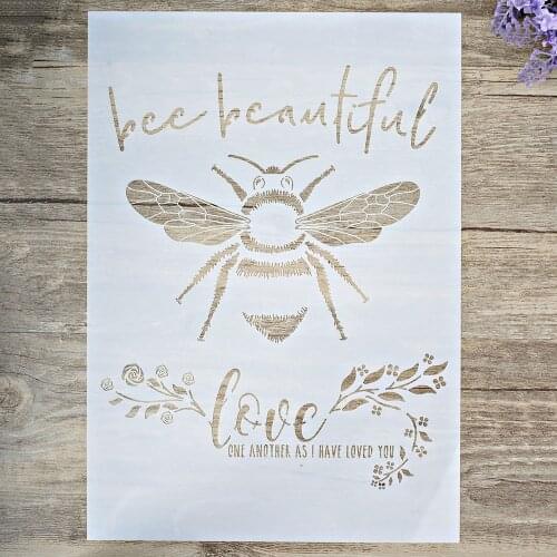 A4 A3 A2 Size DIY Craft Layering Bee Stencil For Wall Painting Scrapbooking Stamping Stamp Album Decorative Embossing Paper Card