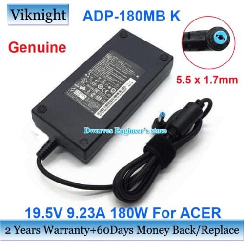 ADP-180MB K AC Adapter 19.5V 9.23A 180W Charger For ACER Predator Helios 300 A18-135P1A Laptop Power Supply Blue Tip 5.5 x 1.7mm