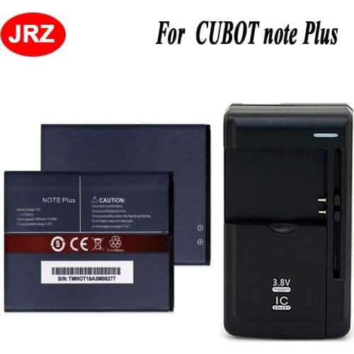 JRZ LOT=2PC For CUBOT note Plus Phone Battery 2800mAh Hight Capacity 3.8V Top Quality Replacement Batteries+Charger
