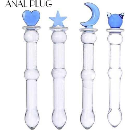 ANAL PLUG Sex Products Butt Plug Vaginal Anal Stimulation Vibrator Beads Crystal Glass Dildo Penis for Women anal plug Sex Toys
