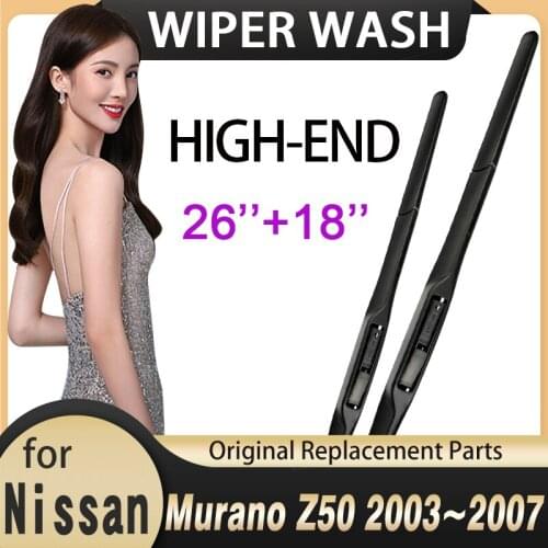 Car Wiper Blades for Nissan Murano Z50 2003~2007 Front Windscreen Windshield Wipers Car Accessories Stickers 2004 2005 2006