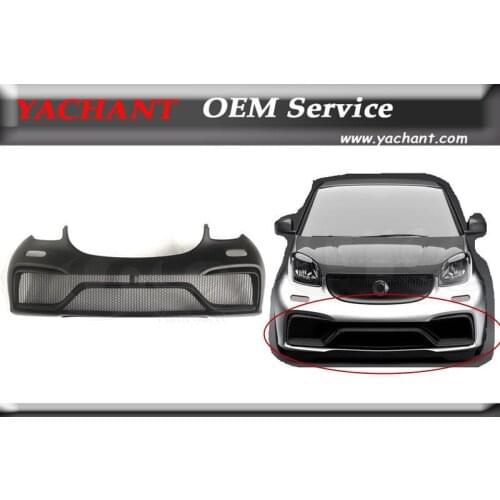 Car-Styling FRP Fiber Glass Front Bumper Bodykit Fit For 2015-2017 Smart Fortwo C453 & Forfour W453 AMG Style Front Bumper