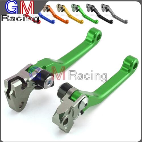 Motorcycle CNC Billet Pivot Foldable Brake Clutch Levers For KAWASAKI KXF KX125 KX250 KX250F KXF250 KX450F KXF450 KDX200 KDX220