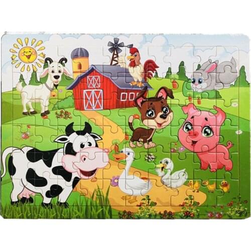 Kids Puzzles Age 3-8 | 60 Piece Puzzles Preschool Educational Learning Toys for Toddlers | Wooden Jigsaw Puzzles Toy Set of 4 Th