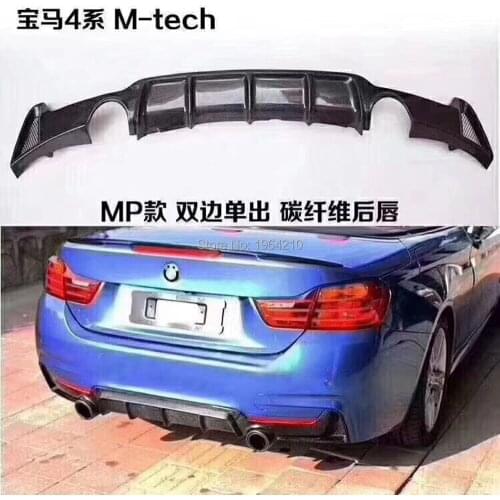 Carbon Fiber Rear Bumper Lip Spoiler Diffuser for BMW 4 Series F32 F33 F36 M Sport Sedan Gran Coupe Convertible 2014 - 2018