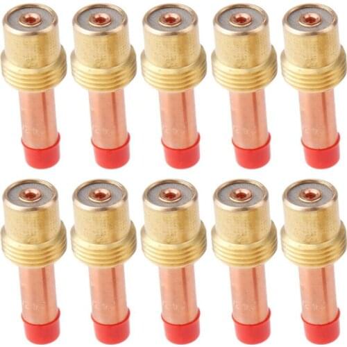 JFBL Hot 10Pcs TIG Accessory Gas Lens Medium 45V26 Size 2.4mm 3/32 Inch for Welding Torch 17 18 26 DB PTA SR Series Consumables