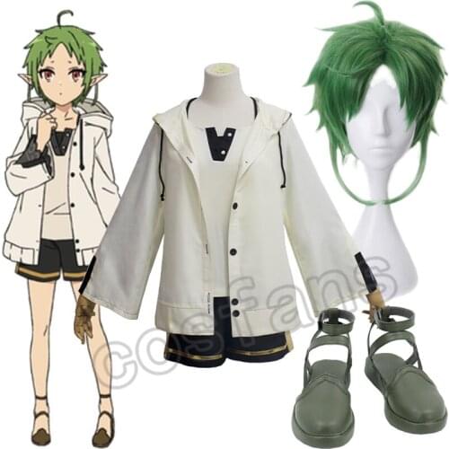 Mushoku Tensei Jobless Reincarnation Sylphiette Greyrat Cosplay Costumes Jackets Shorts Suits Sylphiette Greyrat Cosplay Hairs